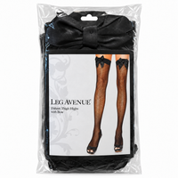 BOW FISHNET THIGH-HIGHS