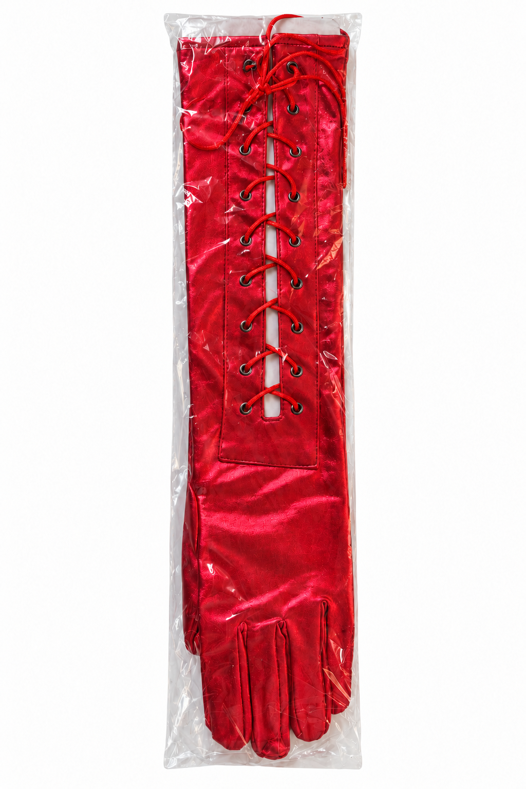 METALLIC LACE-UP GLOVES